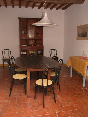 La sala da pranzo del casale